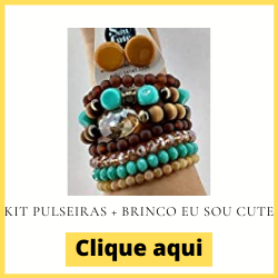 Kit Pulseiras + Brincos Eu Sou Cute