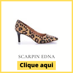 Scarpin Edna Onça